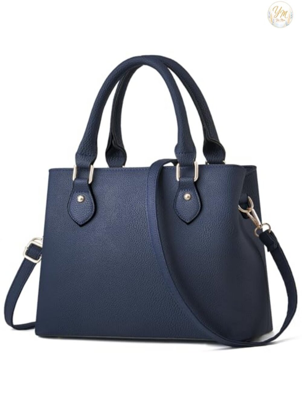 Synthetic Leather Satchel Crossbody Tote Shoulder Bag with Removable Strap